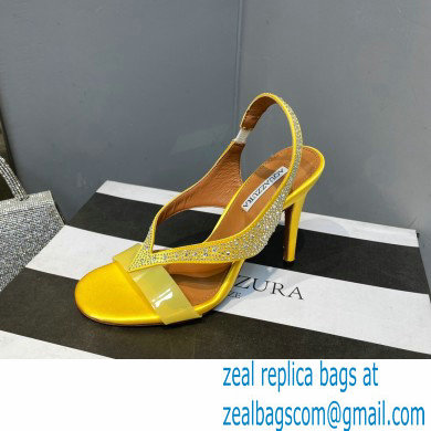 Aquazzura Heel 10.5cm Izzy Plexi Sandals Yellow 2023