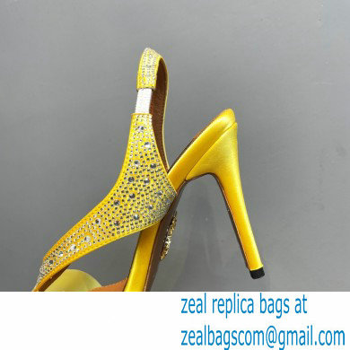 Aquazzura Heel 10.5cm Izzy Plexi Sandals Yellow 2023