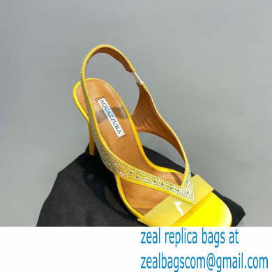 Aquazzura Heel 10.5cm Izzy Plexi Sandals Yellow 2023