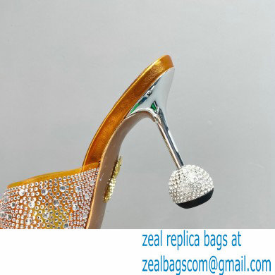 Aquazzura Heel 8.5cm Plexi Yes Darling Crystal Mules Yellow 2023