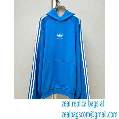 Balenciaga / Adidas Hoodie Large Fit in Blue 2023