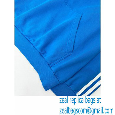 Balenciaga / Adidas Hoodie Large Fit in Blue 2023 - Click Image to Close