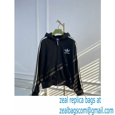 Balenciaga / Adidas Zip-up Hoodie Small Fit in Black 2023 - Click Image to Close