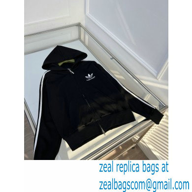 Balenciaga / Adidas Zip-up Hoodie Small Fit in Black 2023 - Click Image to Close