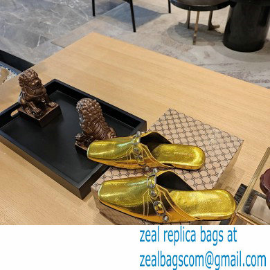 Balenciaga Heel 2.5cm Cosy Cagole Mules Gold 2023