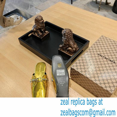 Balenciaga Heel 2.5cm Cosy Cagole Mules Gold 2023