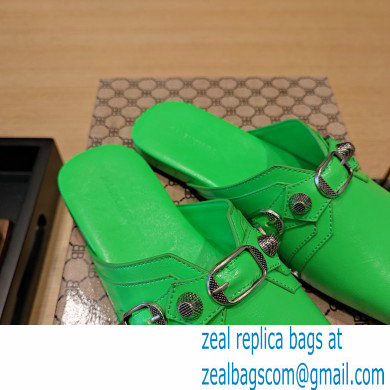 Balenciaga Heel 2.5cm Cosy Cagole Mules Green 2023