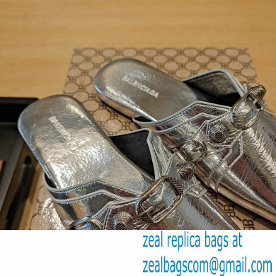 Balenciaga Heel 2.5cm Cosy Cagole Mules Silver 2023 - Click Image to Close