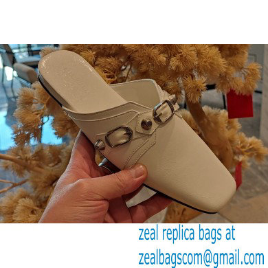 Balenciaga Heel 2.5cm Cosy Cagole Mules White 2023 - Click Image to Close