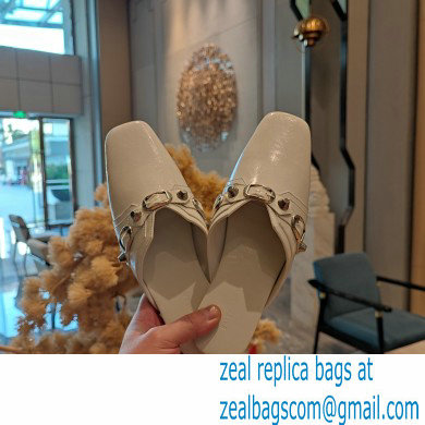 Balenciaga Heel 2.5cm Cosy Cagole Mules White 2023