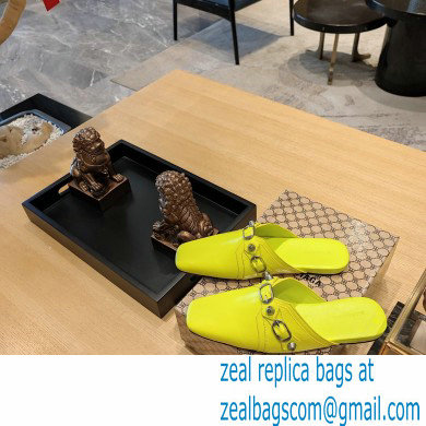 Balenciaga Heel 2.5cm Cosy Cagole Mules Yellow 2023 - Click Image to Close