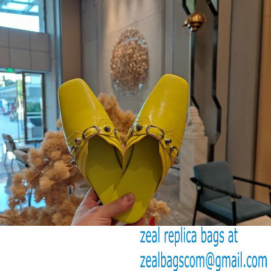 Balenciaga Heel 2.5cm Cosy Cagole Mules Yellow 2023 - Click Image to Close