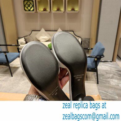 Balenciaga Heel 4.5cm Round toe Mules Silver 2023