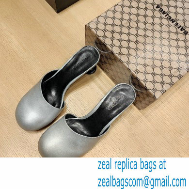 Balenciaga Heel 4.5cm Round toe Mules Silver 2023 - Click Image to Close