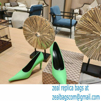 Balenciaga Heel 9cm Back BB Pumps Green 2023