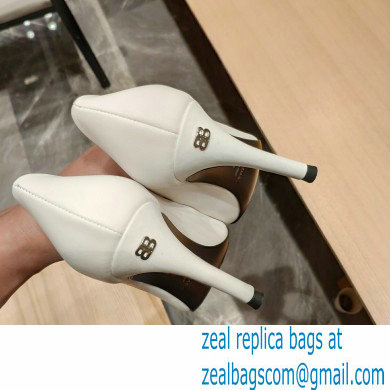 Balenciaga Heel 9cm Back BB Pumps White 2023