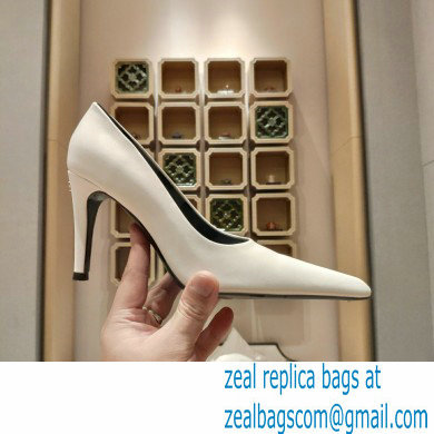 Balenciaga Heel 9cm Back BB Pumps White 2023