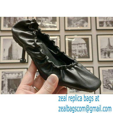 Balenciaga Heel Scrunch Knife leather Pumps Black 2023