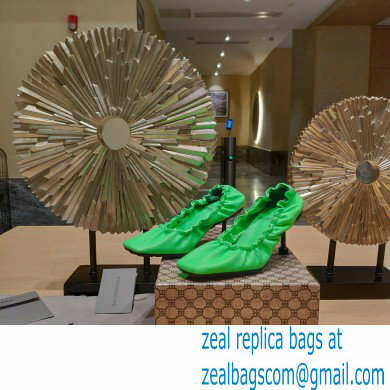 Balenciaga Heel Scrunch Knife leather Pumps Green 2023