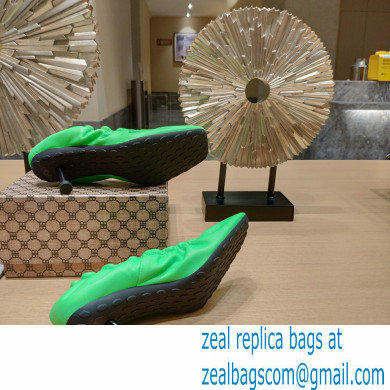 Balenciaga Heel Scrunch Knife leather Pumps Green 2023