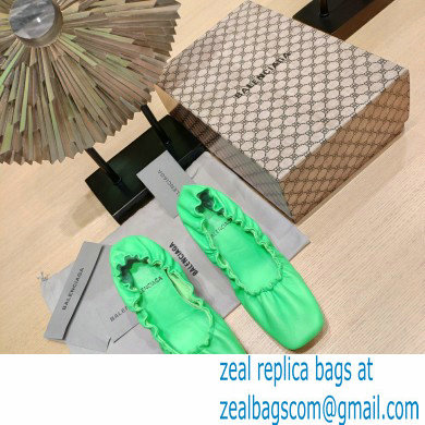 Balenciaga Heel Scrunch Knife leather Pumps Green 2023