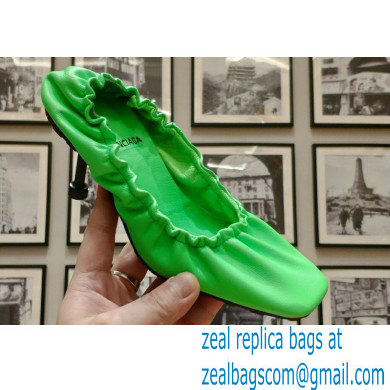 Balenciaga Heel Scrunch Knife leather Pumps Green 2023