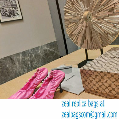 Balenciaga Heel Scrunch Knife leather Pumps Pink 2023
