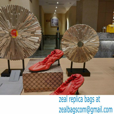 Balenciaga Heel Scrunch Knife leather Pumps Red 2023