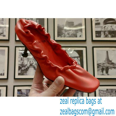 Balenciaga Heel Scrunch Knife leather Pumps Red 2023