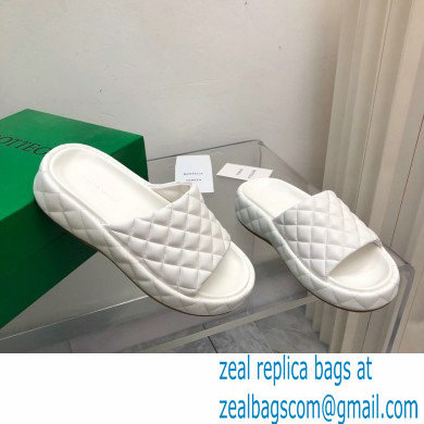 Bottega Veneta Padded Quilted leather flat Sandals White 2023