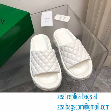 Bottega Veneta Padded Quilted leather flat Sandals White 2023