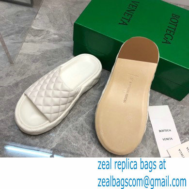 Bottega Veneta Padded Quilted leather flat Sandals White 2023