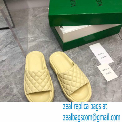 Bottega Veneta Padded Quilted leather flat Sandals Yellow 2023