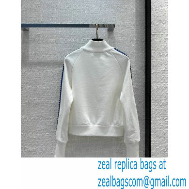 CHANEL WHITE NO.5 JERSEY COAT 2023 SPRING