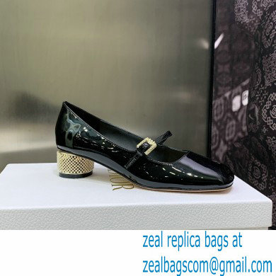 Dior Black Patent Calfskin and White Resin Pearls D-Shine Ballet Pump 2023 - Click Image to Close