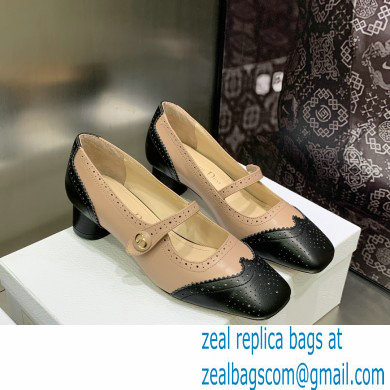 Dior Black and nude Perforated Calfskin Spectadior Ballet Pump 2023 - Click Image to Close