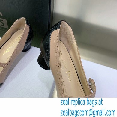 Dior Black and nude Perforated Calfskin Spectadior Ballet Pump 2023 - Click Image to Close