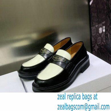 Dior Black/white Brushed Calfskin boy loafer 2023 - Click Image to Close