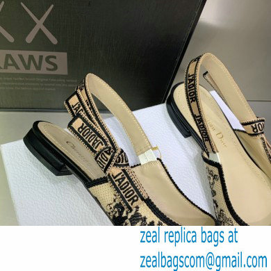 Dior Heel 6.5cm J'Adior Slingback Pumps in Hazelnut Toile de Jouy Embroidered Cotton 2023