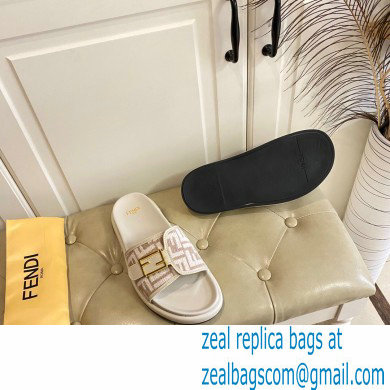 Fendi Feel slides with FF Baguette buckle White 2023