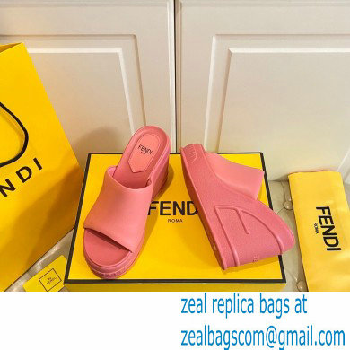 Fendi Leather platform 8.5cm Slides Pink 2023