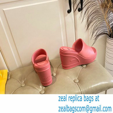 Fendi Leather platform 8.5cm Slides Pink 2023