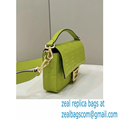 Fendi Nappa Leather Medium Baguette Bag Acid Green 2023