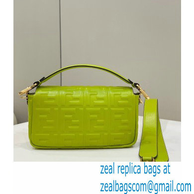 Fendi Nappa Leather Medium Baguette Bag Acid Green 2023