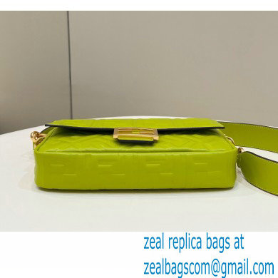 Fendi Nappa Leather Medium Baguette Bag Acid Green 2023