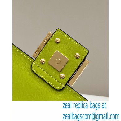 Fendi Nappa Leather Medium Baguette Bag Acid Green 2023