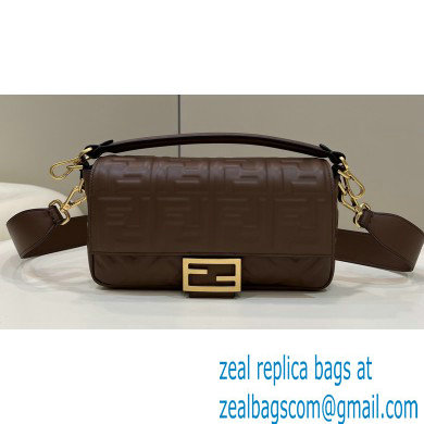 Fendi Nappa Leather Medium Baguette Bag Coffee 2023 - Click Image to Close