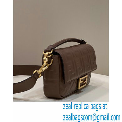 Fendi Nappa Leather Medium Baguette Bag Coffee 2023