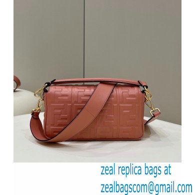 Fendi Nappa Leather Medium Baguette Bag Dark Pink 2023