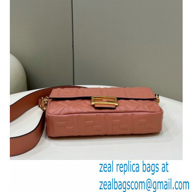 Fendi Nappa Leather Medium Baguette Bag Dark Pink 2023 - Click Image to Close